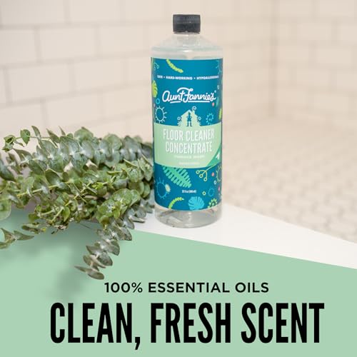 Aunt Fannie's Ultra Concentrated Floor Cleaner Vinegar Wash, Multi-Surface Floor Cleaner For Mopping, Makes 16 Gallons, Eucalyptus Scent, 32 oz. (Pack of 1), Packaging May Vary