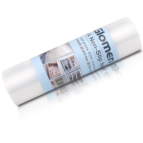 Shelf Liner, Non-Slip Cabinet Liner, Washable Oil-Proof for Kitchen Cabinet, Shelves, Refrigerator, Storage, Desks, 12 Inches x 20 FT, Non Adhesive Drawers