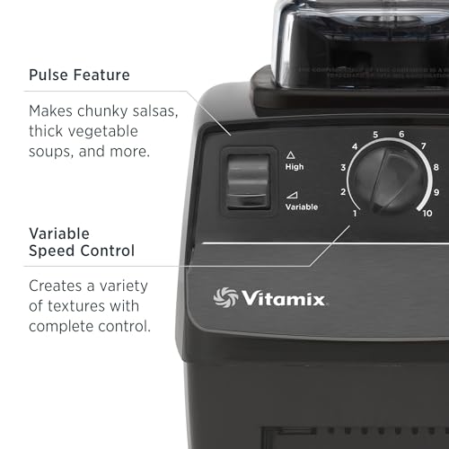 Vitamix 5200 Blender, Professional-Grade, Container, Self-Cleaning 64 oz, Black/Grey