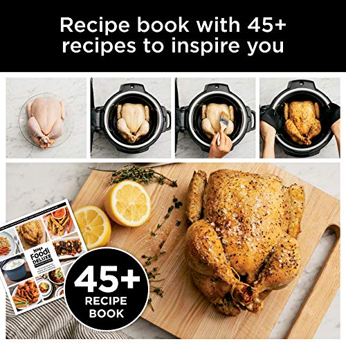 Ninja FD401 LP3 Foodi 12-in-1 Deluxe XL 8 qt. Pressure Cooker & Air Fryer that Steams, Slow Cooks, Sears, Sautés, Dehydrates & More, with 5 qt. Crisper Basket, Reversible Rack & Recipe Book, Silver