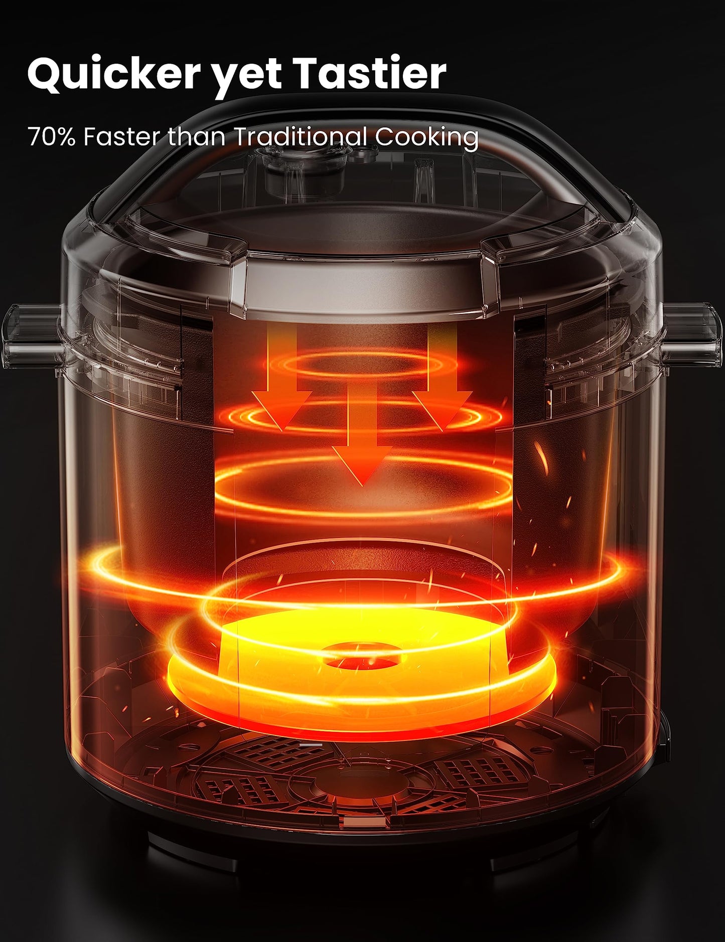 COMFEE’ 9-in-1 Electric Pressure Cooker 14 Presets Instant Multi Cooker Olla de Presion Non-Stick Pot Yogurt Maker Rice Cooker Slow Cooker Sauté Steamer 6 Quarts Black, Aluminum