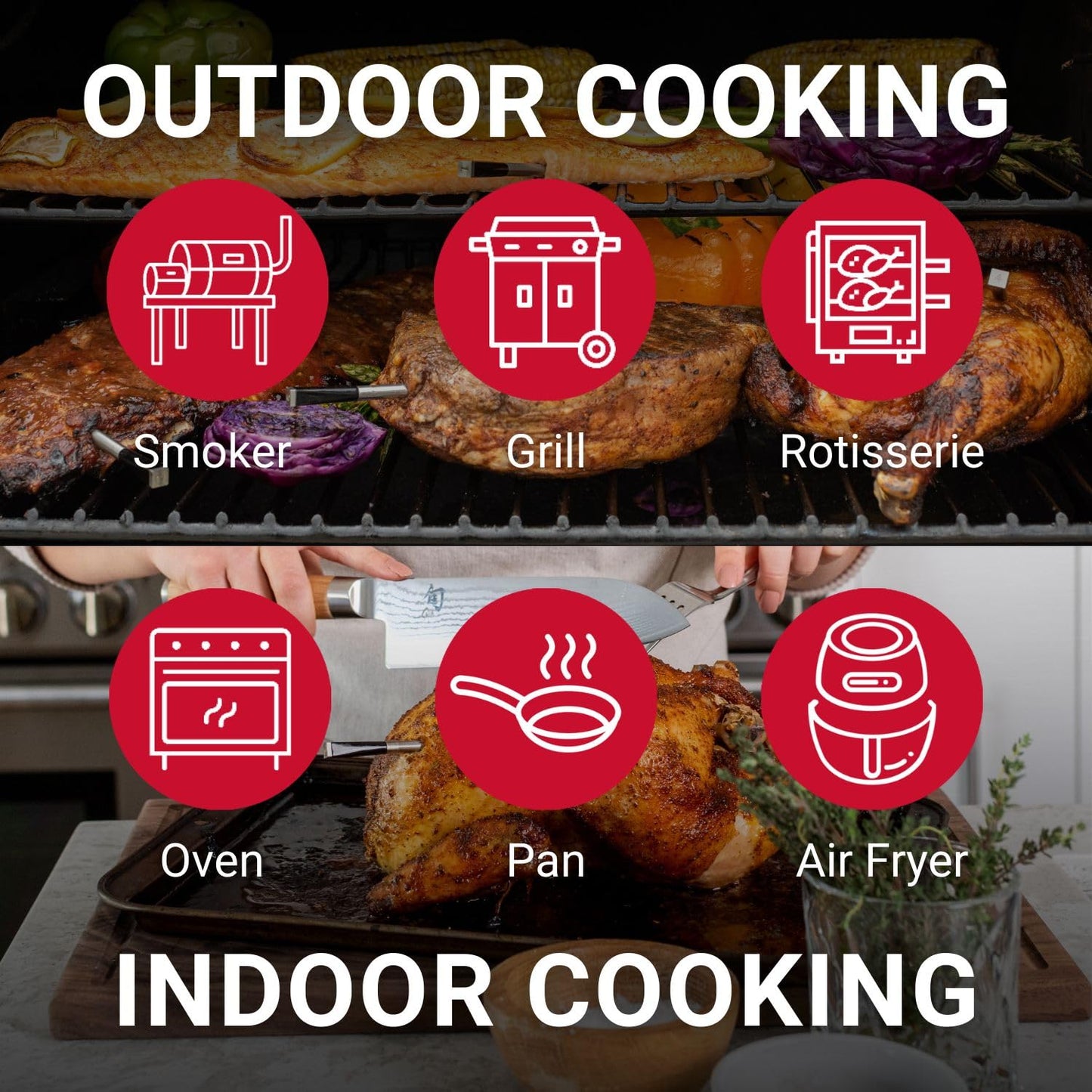 MEATER Plus: Wireless Smart Meat Thermometer with Bluetooth | Long Range | Measures Internal & Ambient Temp | for BBQ, Oven, Grill, Kitchen, Smoker, Rotisserie