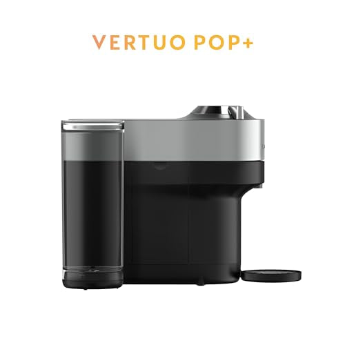 Nespresso Vertuo POP+ Deluxe Coffee and Espresso Machine by Breville with Milk Frother, Titan Medium