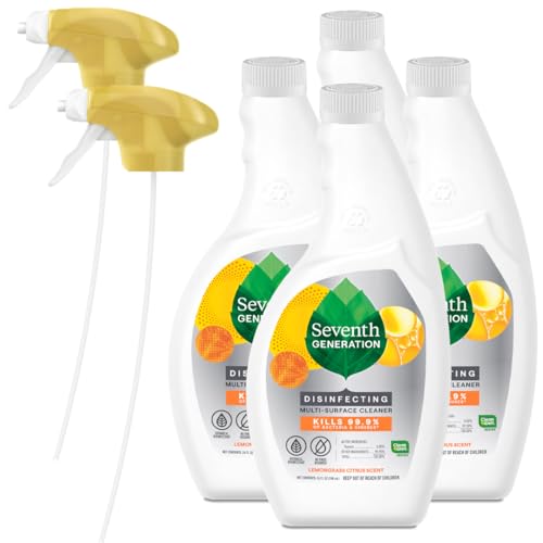 Seventh Generation Lemongrass Citrus Disinfecting Multi-Surface Cleaner - 26 Oz, Pack of 4