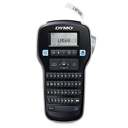 DYMO LabelManager 160 Portable Label Maker Bundle, Easy-to-Use, One-Touch Smart Keys, QWERTY Keyboard, Large Display, For Home & Office Organization, Includes 3 D1 Label Cassettes