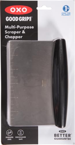 OXO Good Grips Stainless Steel Scraper & Chopper,Silver/Black