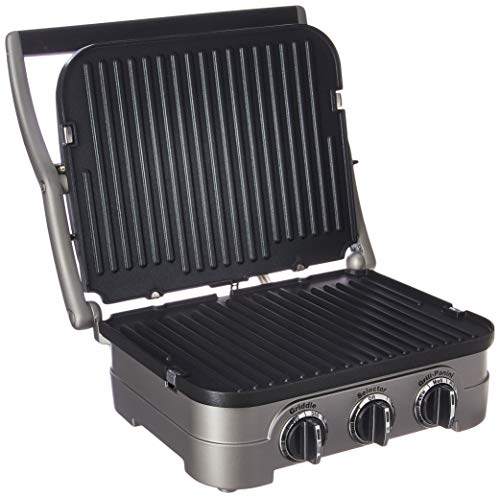 Cuisinart Griddler Gourmet, 5 Functions in 1 Unit: Contact Grill, Panini Press, Full Grill, Full Griddle, and Half Grill/Half Griddle