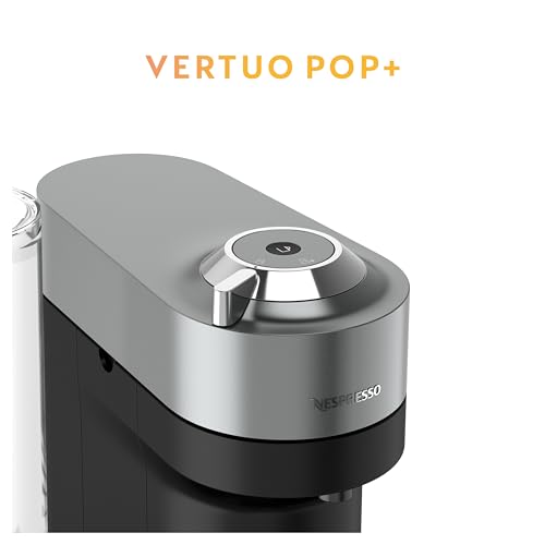 Nespresso Vertuo POP+ Deluxe Coffee and Espresso Machine by Breville with Milk Frother, Titan Medium