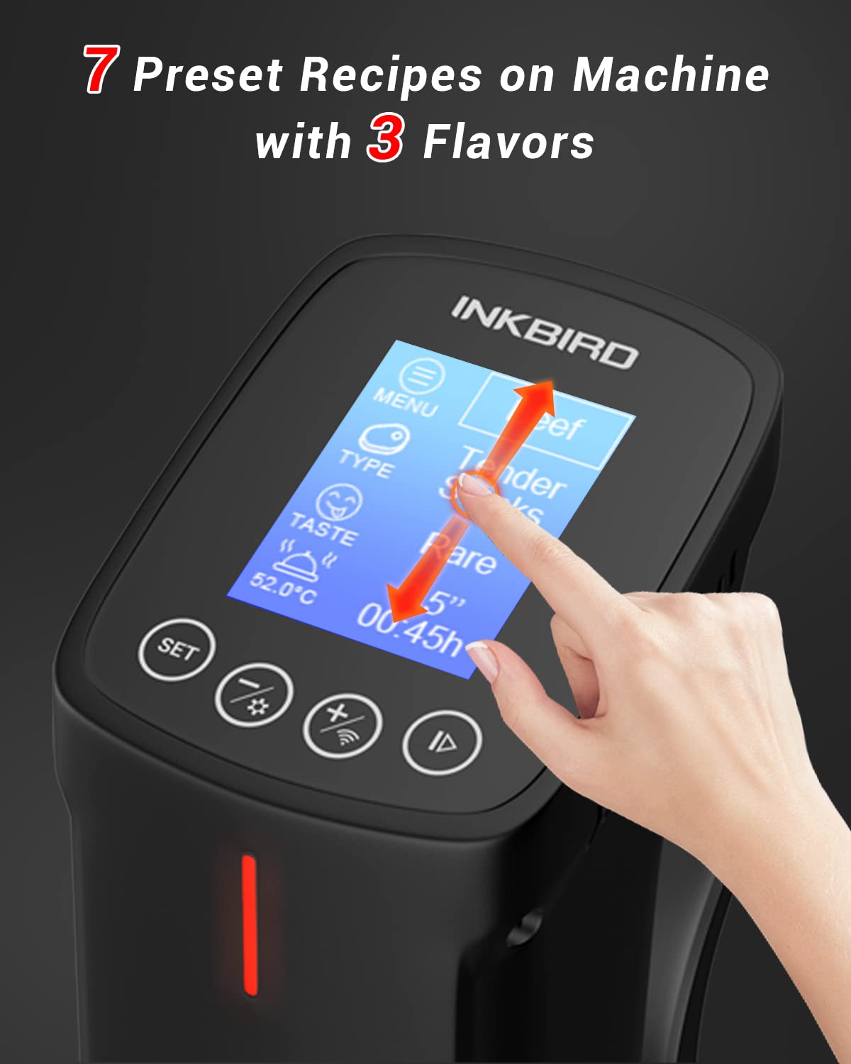 Inkbird WIFI Sous Vide Machine ISV-100W| 1000 Watts Sous-Vide Cooker Immersion Circulator with 14 Preset Recipes on APP and Thermal Immersion, Fast-Heating with Timer |Best Day Gift