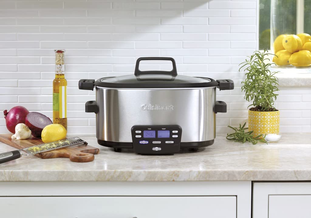 Cuisinart MSC-600 3-In-1 Cook Central 6-Quart Multi-Cooker: Slow Cooker, Brown/Saute, Steamer, Silver