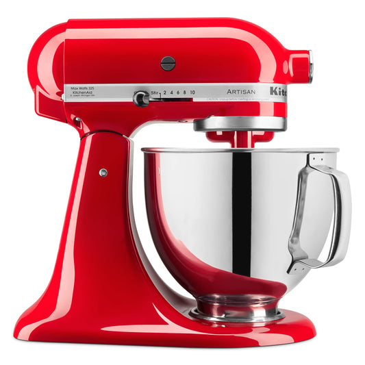 KitchenAid Artisan Series 5 Quart Tilt Head Stand Mixer with Pouring Shield KSM150PS, Passion Red