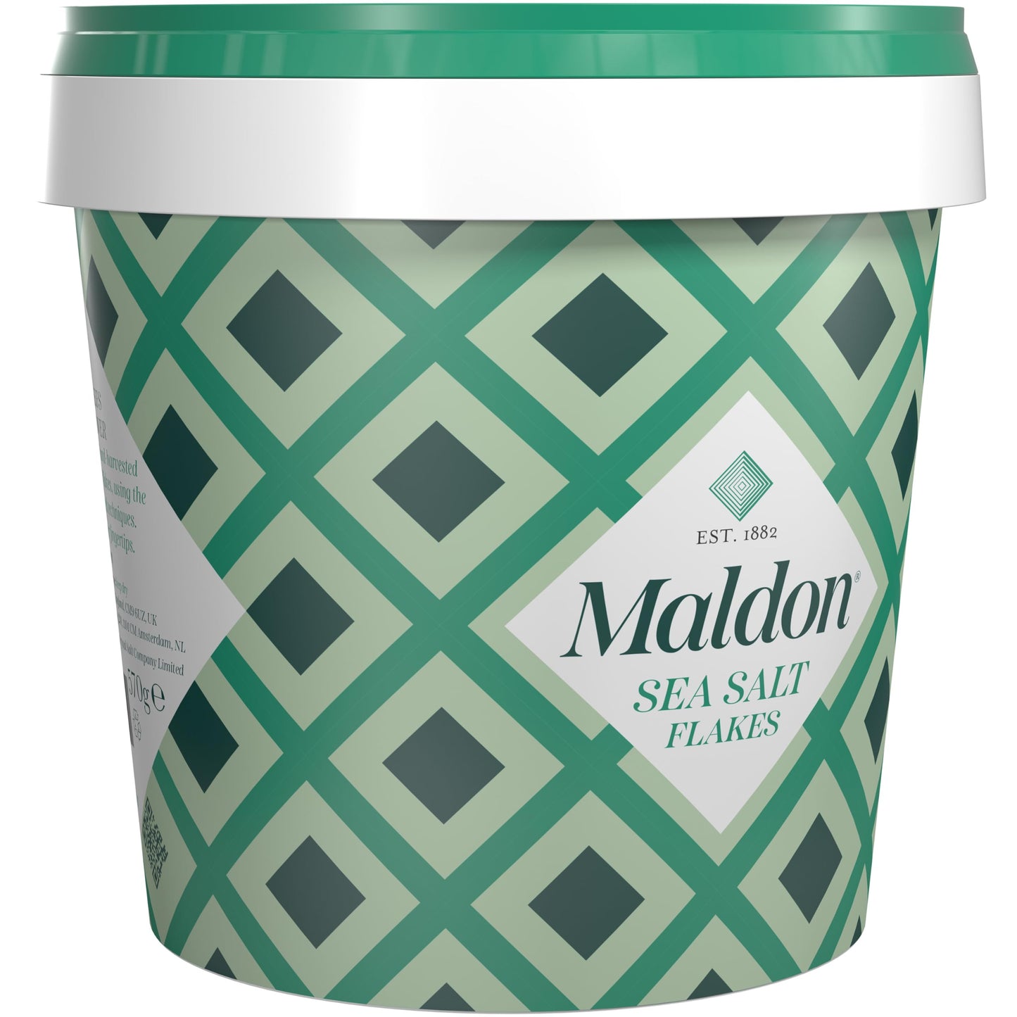 Maldon Salt, Sea Salt Flakes, 20 oz (570 g), Resealable Tub, Kosher, Natural, Handcrafted, Gourmet, Pyramid Crystals