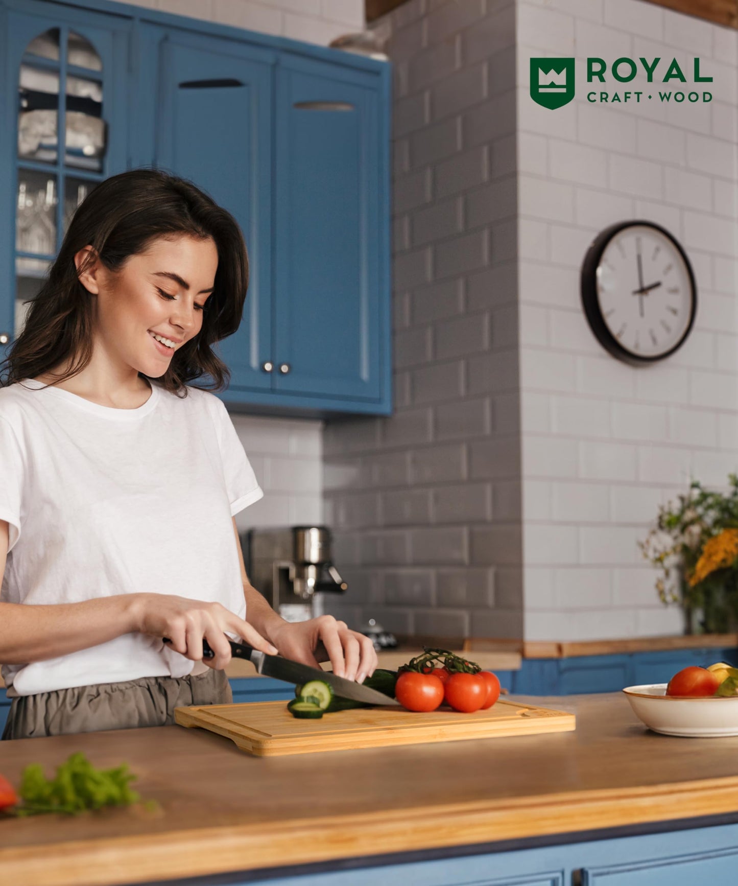 𝐏𝐑𝐈𝐌𝐄 𝐃𝐀𝐘 𝐃𝐄𝐀𝐋𝐒 𝐓𝐎𝐃𝐀𝐘 𝟐𝟎𝟐𝟒 Extra Large Bamboo Serving & Chopping Board for Kitchen Meal Prep & Charcuterie – Butcher Block with Deep Juice Groove, Kitchen Gadget Gift (XL 18x12")