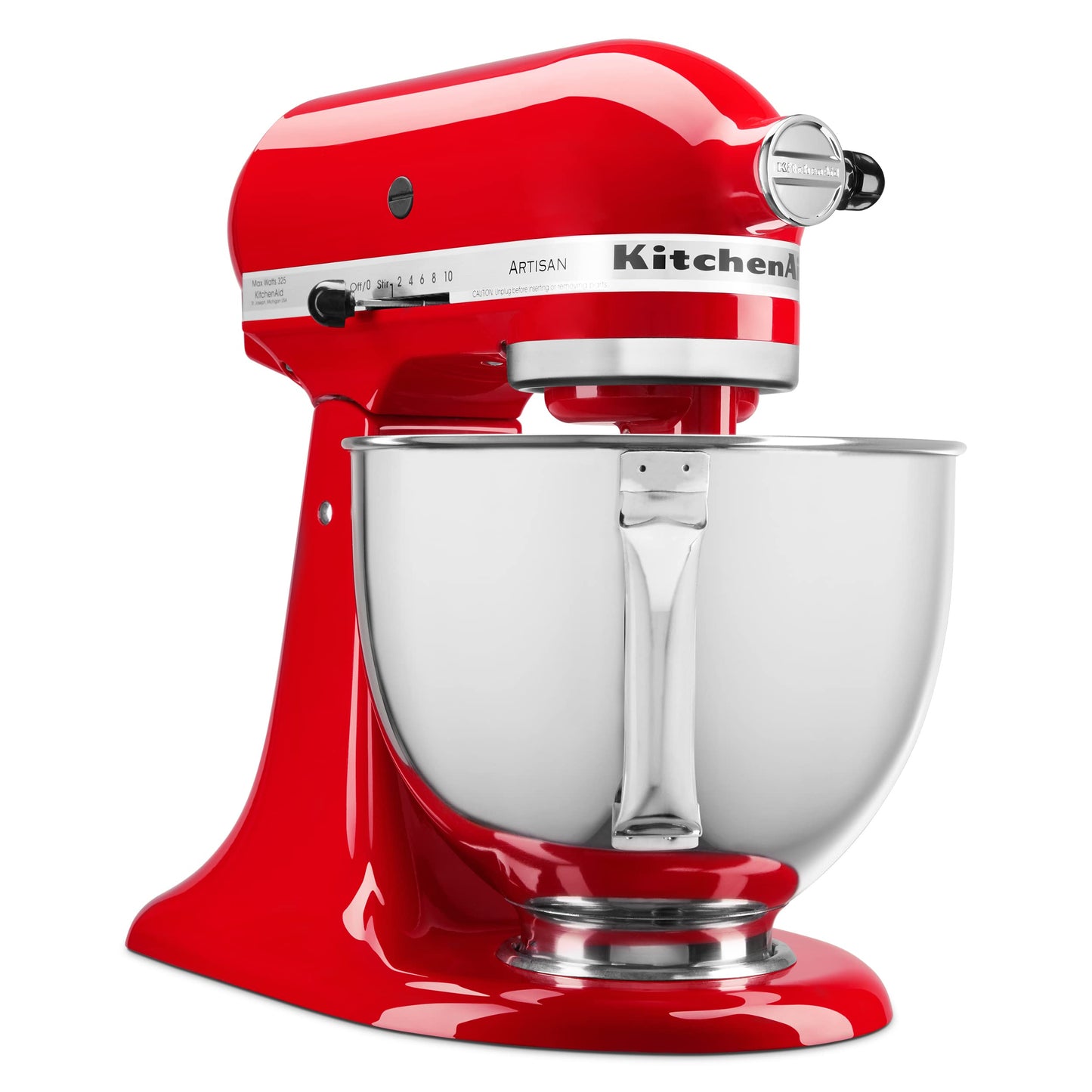 KitchenAid Artisan Series 5 Quart Tilt Head Stand Mixer with Pouring Shield KSM150PS, Passion Red