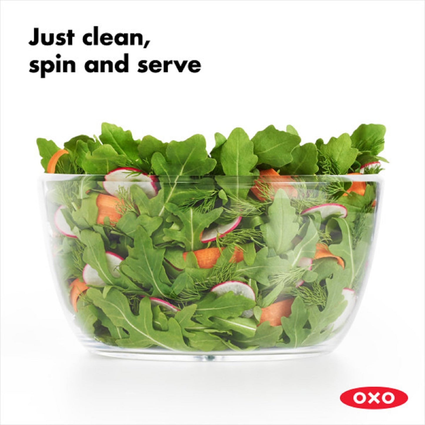 OXO Good Grips Large Salad Spinner - 6.22 Qt., White