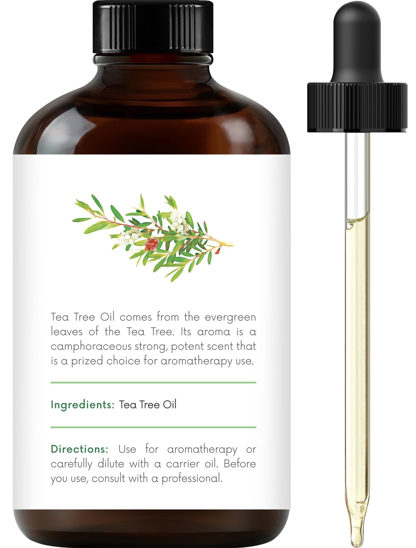 Handcraft Blends Tea Tree Essential Oil - Huge 4 Fl Oz - 100% Pure and Natural - Premium Grade with Glass Dropper