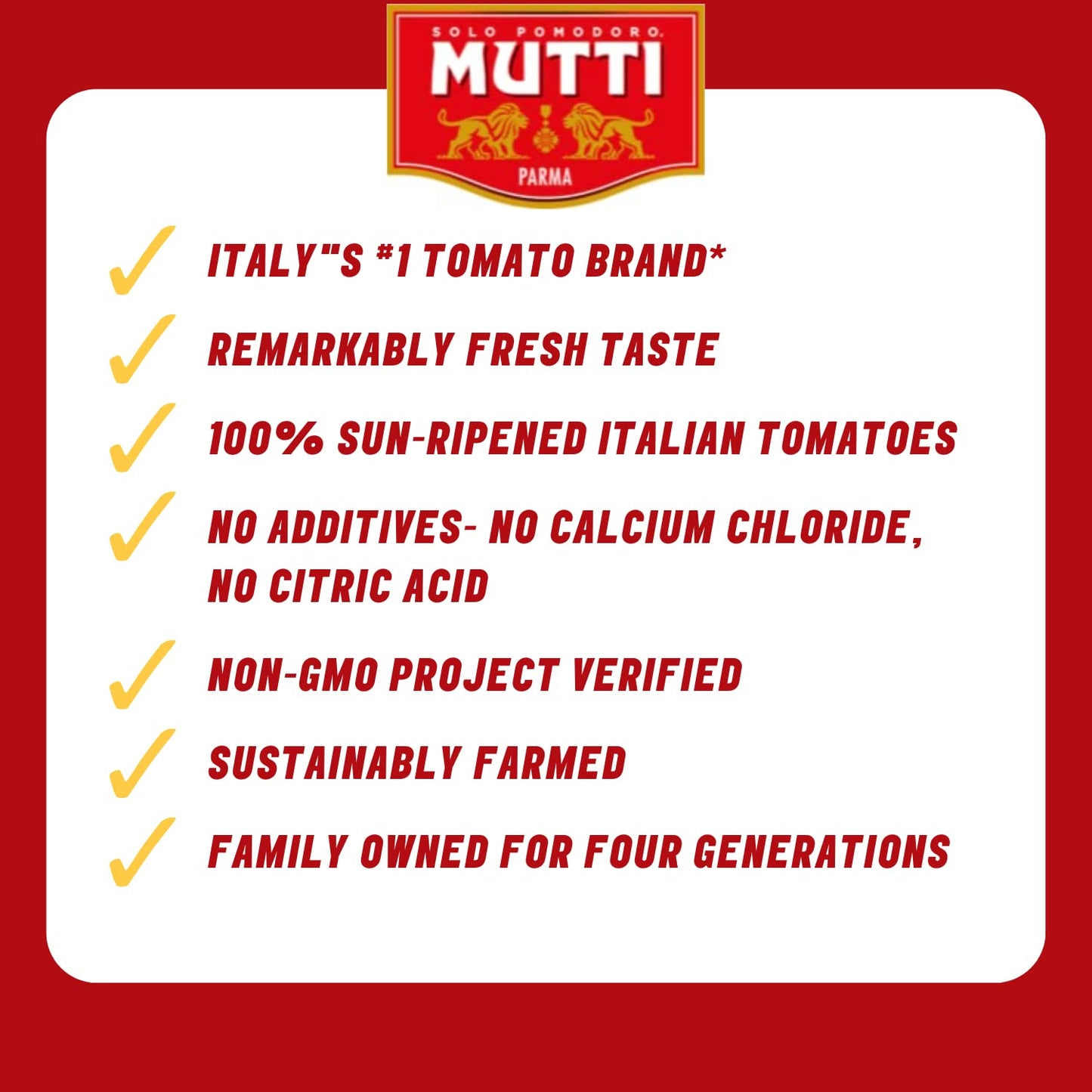 Mutti Crushed Tomatoes (Polpa), 14 oz. | 6 Pack | Italy’s #1 Brand of Tomatoes | Fresh Taste for Cooking | Canned Tomatoes | Vegan Friendly & Gluten Free | No Additives or Preservatives