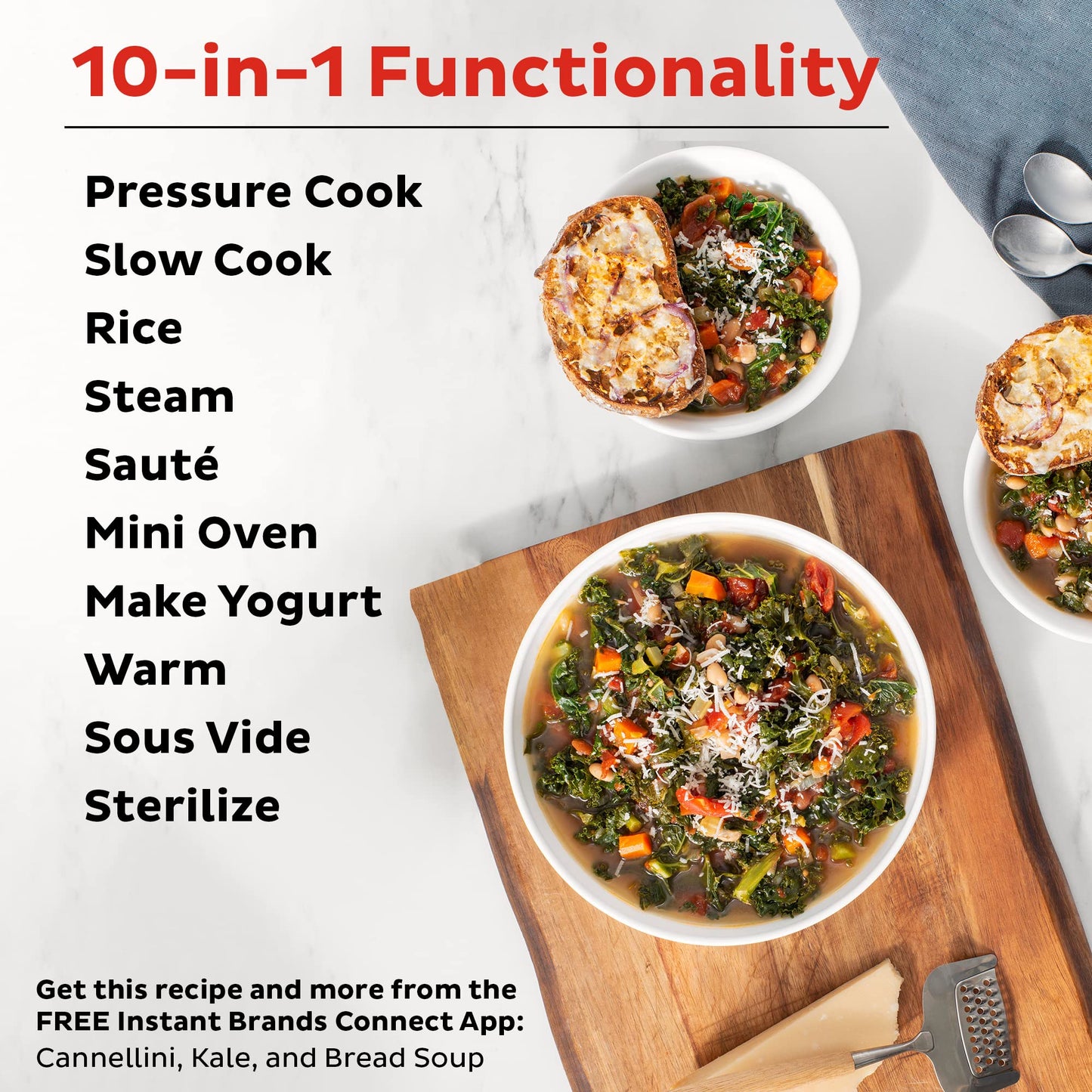 Instant Pot Pro (8 QT) 10-in-1 Pressure Cooker, Slow Cooker, Rice/Grain Cooker, Steamer, Sauté, Sous Vide, Yogurt Maker, Sterilizer, and Warmer, Includes App With Over 800 Recipes, Black